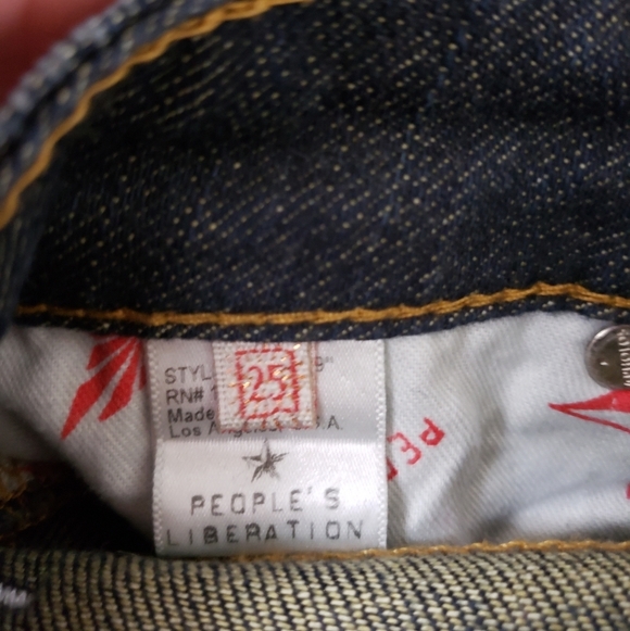 Peoples Liberation Jeans Bella Star Anthropologie Gold Star Luxury Long Bohemian - Picture 13 of 16